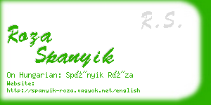 roza spanyik business card